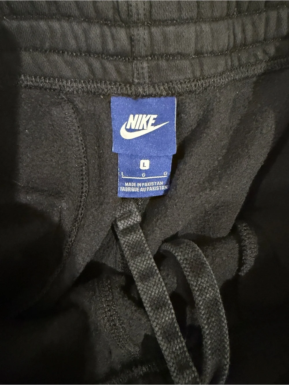 Nike Black Kids Fleece Joggers with White Swoosh